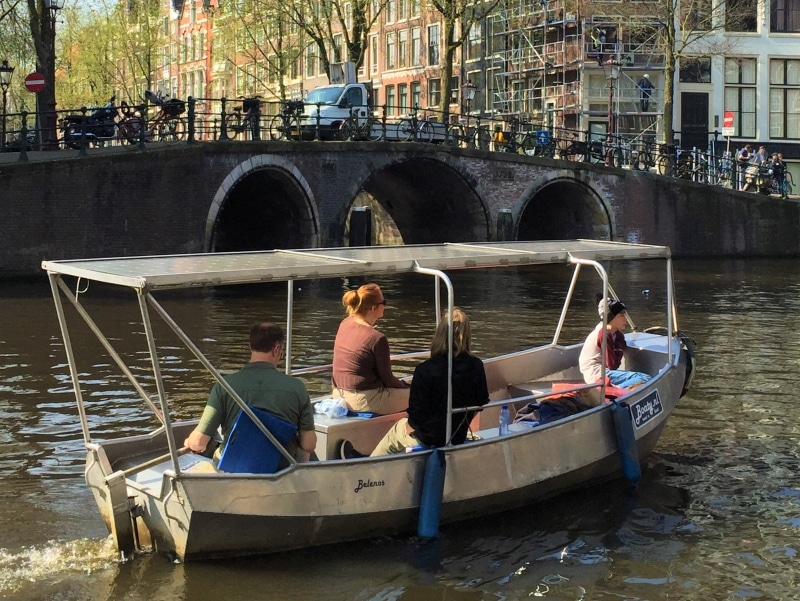 Amsterdam boot mieten mit Dach